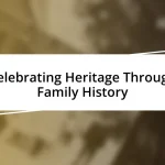 Celebrating Heritage Through Family History