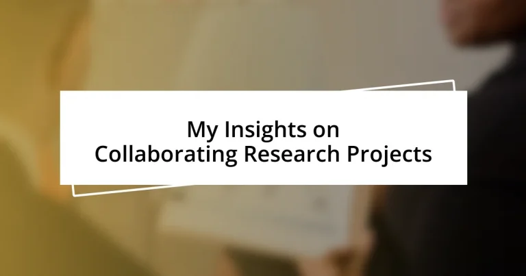 My Insights on Collaborating Research Projects